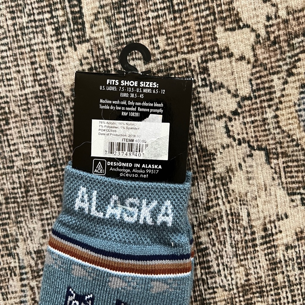 Alaska Blue Crew Socks - Men's Underwear & Socks